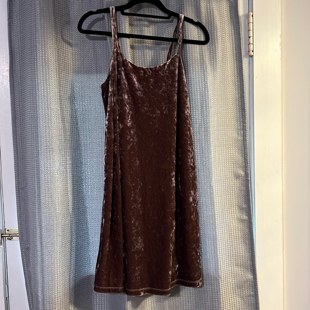 Velvet/velour mini dress
